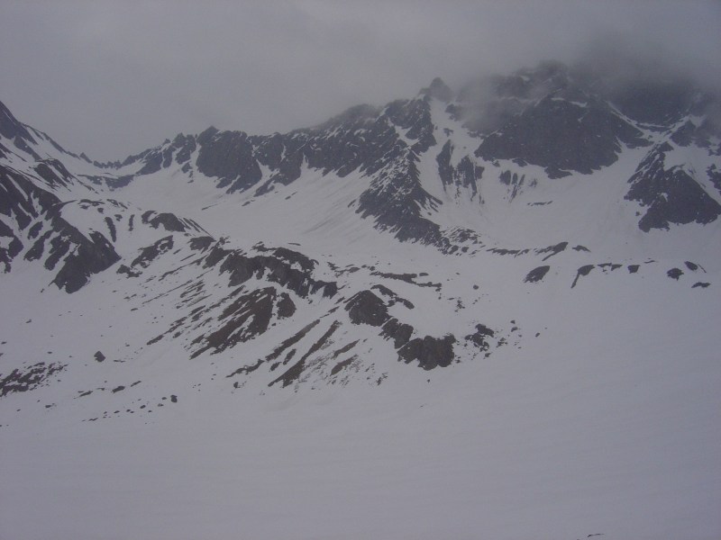 col de Malatra : Col de Malatra coté Mont-Blanc, vu depuis le col d'entre deux sauts