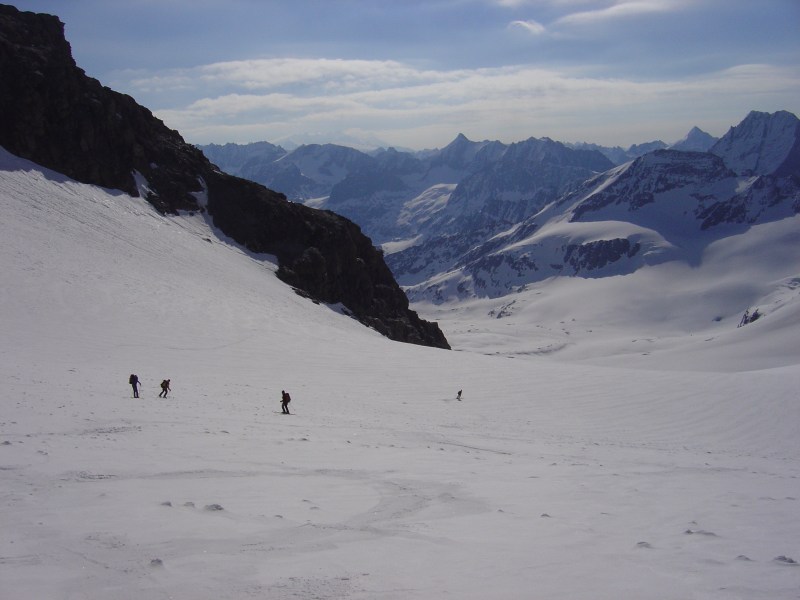 Glacier Durant : Le glacier Durant. La barre de serac juste dessous est bien cachée.