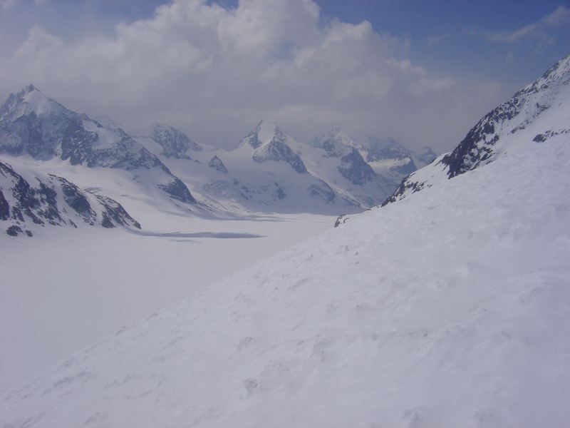 Glacier d'Otemma : Le glacier d'Otemma, vu depuis non loin du col de Charmotane.