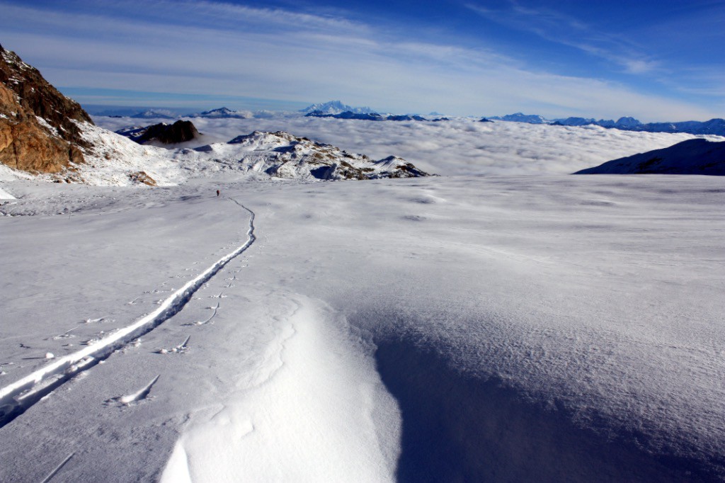 Trace sur le Glacier de St Sorlin