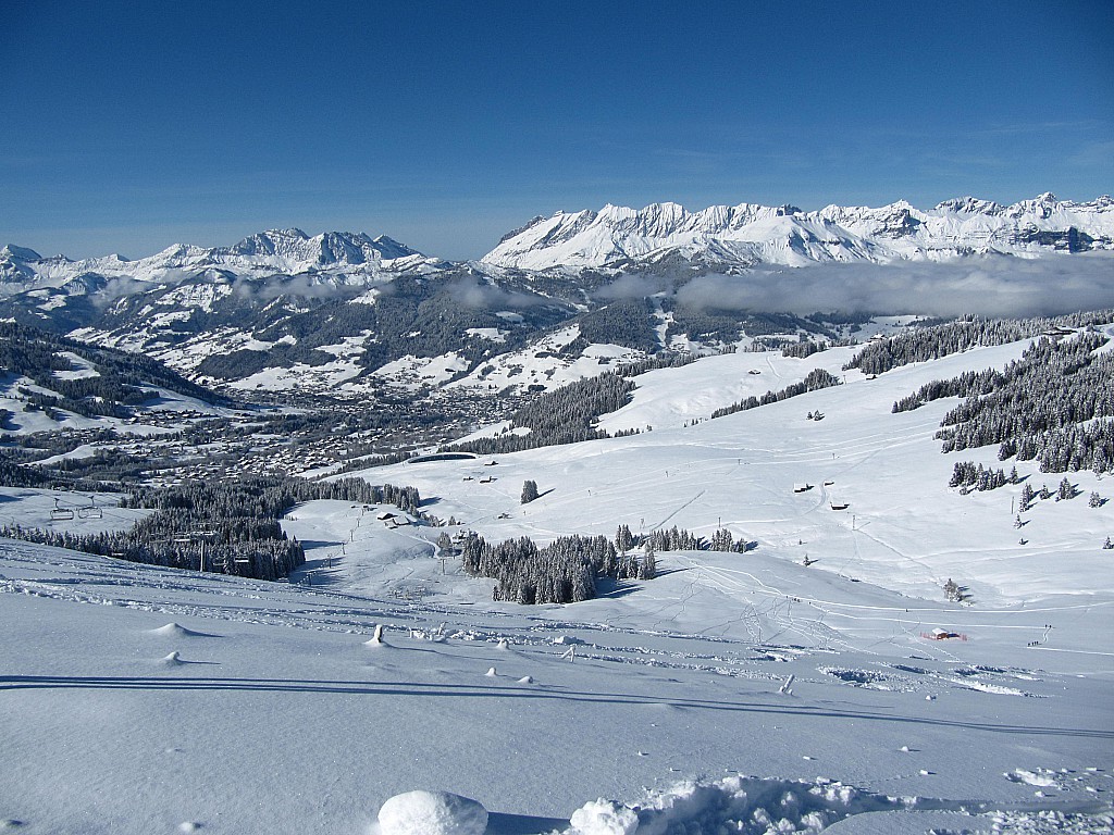 Megève vue d'en haut.