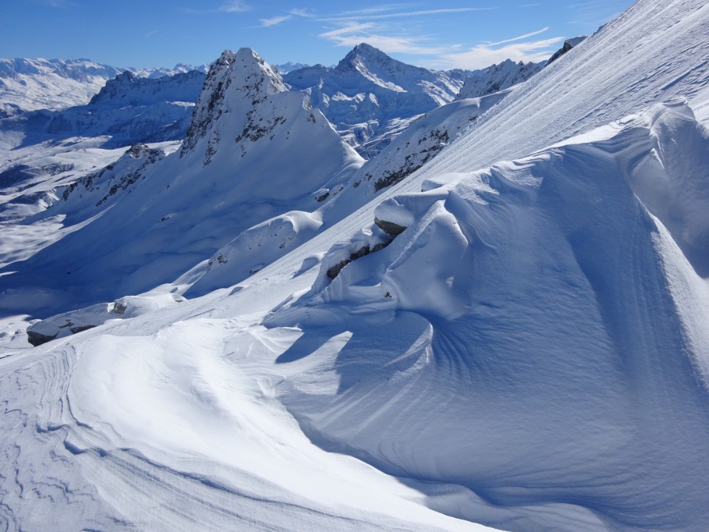 Travail du vent à 2400 m