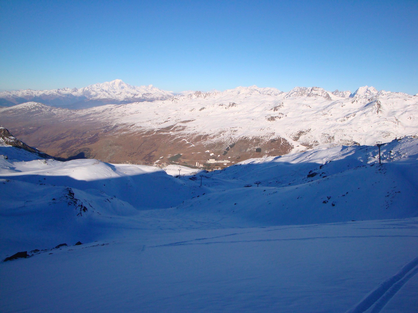 retour aux Menuires par les pistes