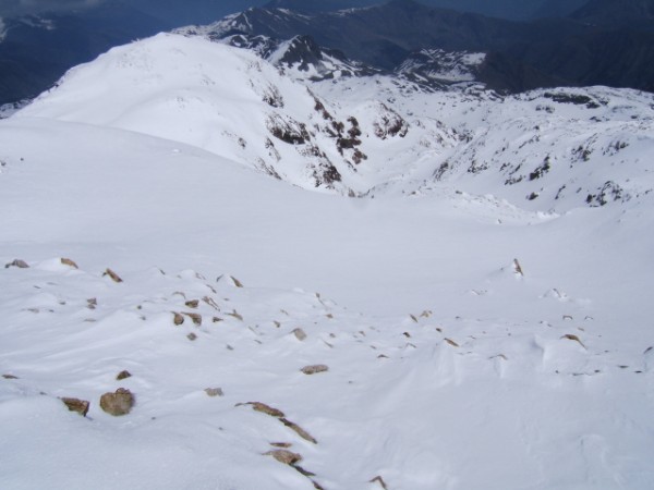 #8 dome des cochettes : ce que je croyais etre l dome des cochettes : ce que je croyais etre l'aiguille noir mais une fois en haut il n'y avait pas de couloir