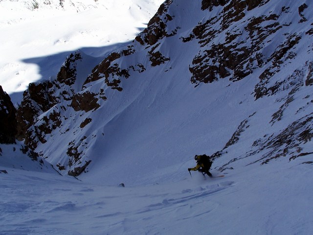 Début de la descente : Ben au départ