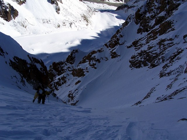 Sortie du couloir : La sortie est moins raide