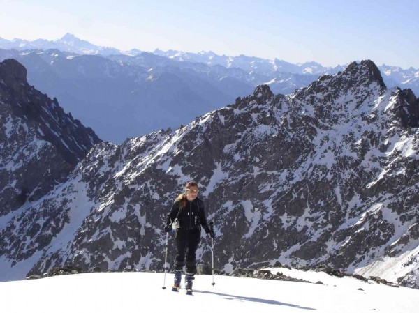 #3 Flo au lac : Florence au niveau du lac, le Viso au fond Flo au lac : Florence au niveau du lac, le Viso au fond