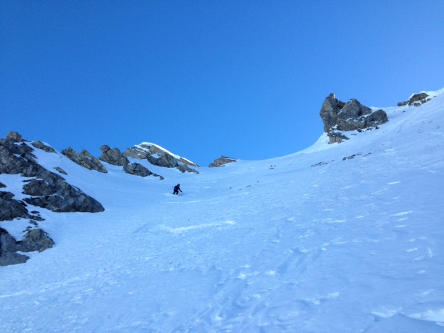 Du bon ski derrière Passo Ciaslaras 