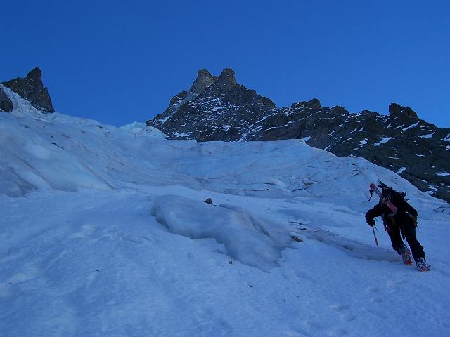#11 Début : Premier passage en glace: traversée du mur à gauche Début : Premier passage en glace: traversée du mur à gauche