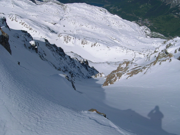 Couloir W de l'Etendard : Le haut du couloir W n'a pas l'air trop mauvais