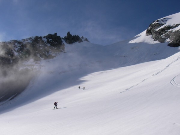 montée au Col des Roches : couteaux indispensables dans la partie raide