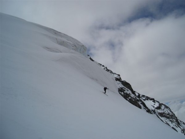 David (photo Michel) : David négocie le passage au plus près du Sérac