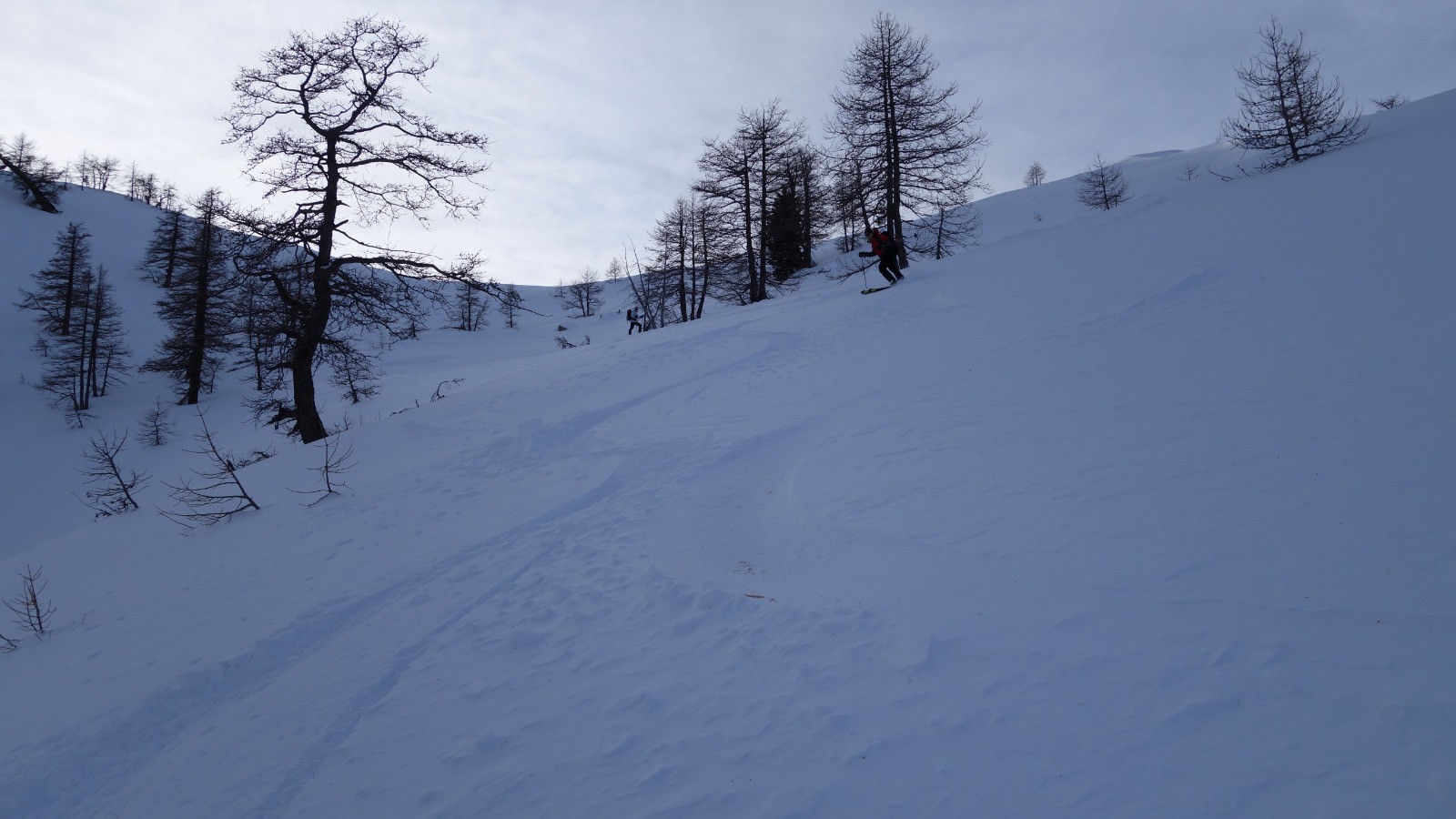 Bonne neige en versant Est