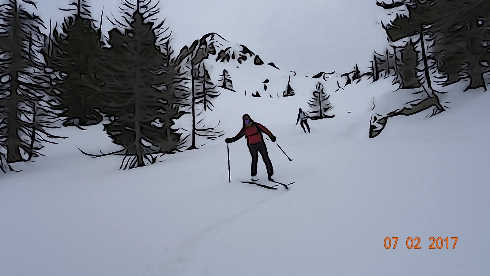 Poudreuse dans le vallon de Frémamorte