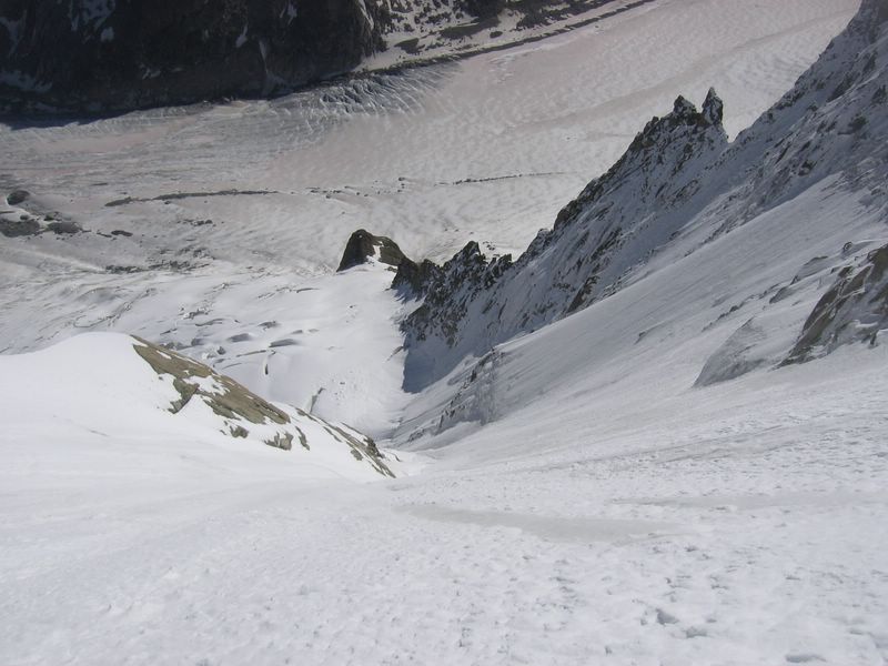 Aiguille verte : Pente soutenue