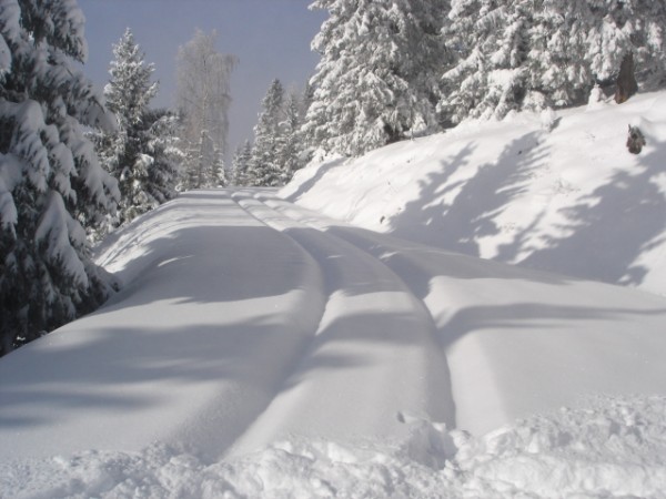 route du poursollet : neige de reve