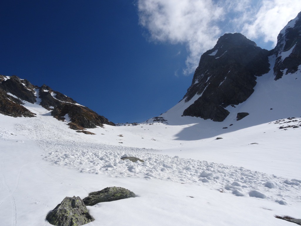 #12 Sous le col de la Bourbière versant SW Sous le col de la Bourbière versant SW