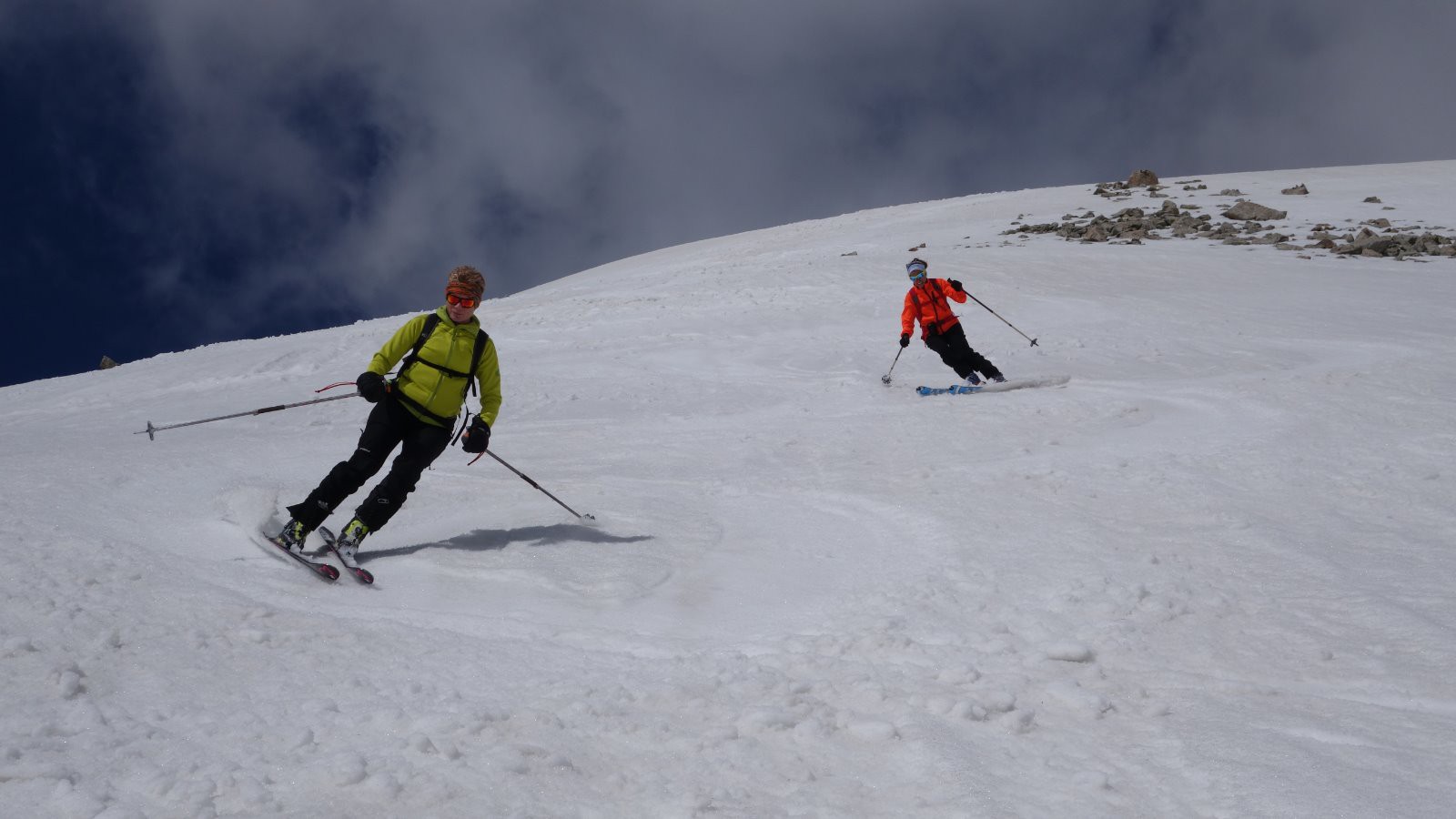 Encore du très bon ski en versant Sud du Mont Colomb