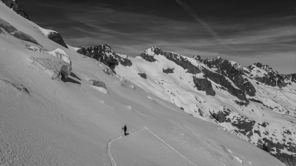 Montée au col W des Bans