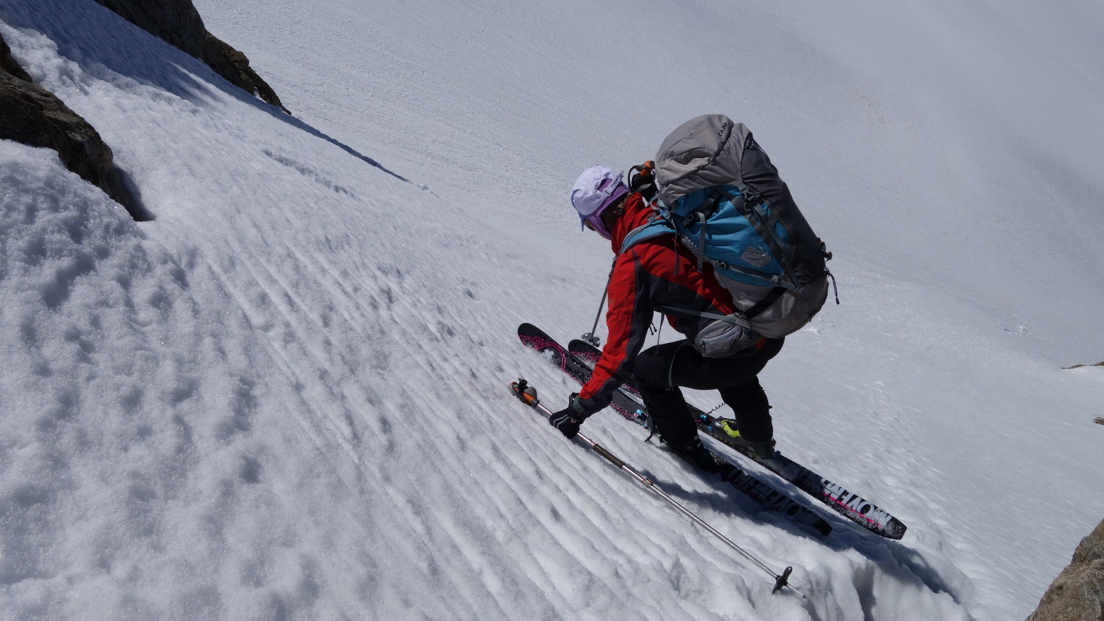 Départ un peu tendu du Pas des Glaciers