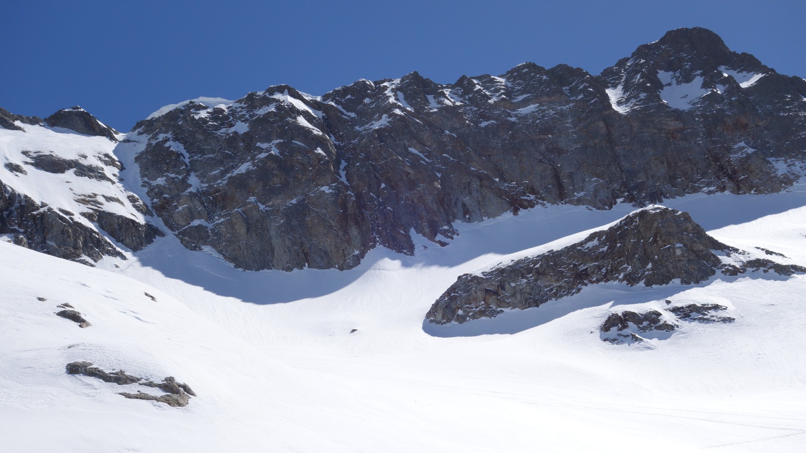 Couloir des italiens et Cime du Gélas