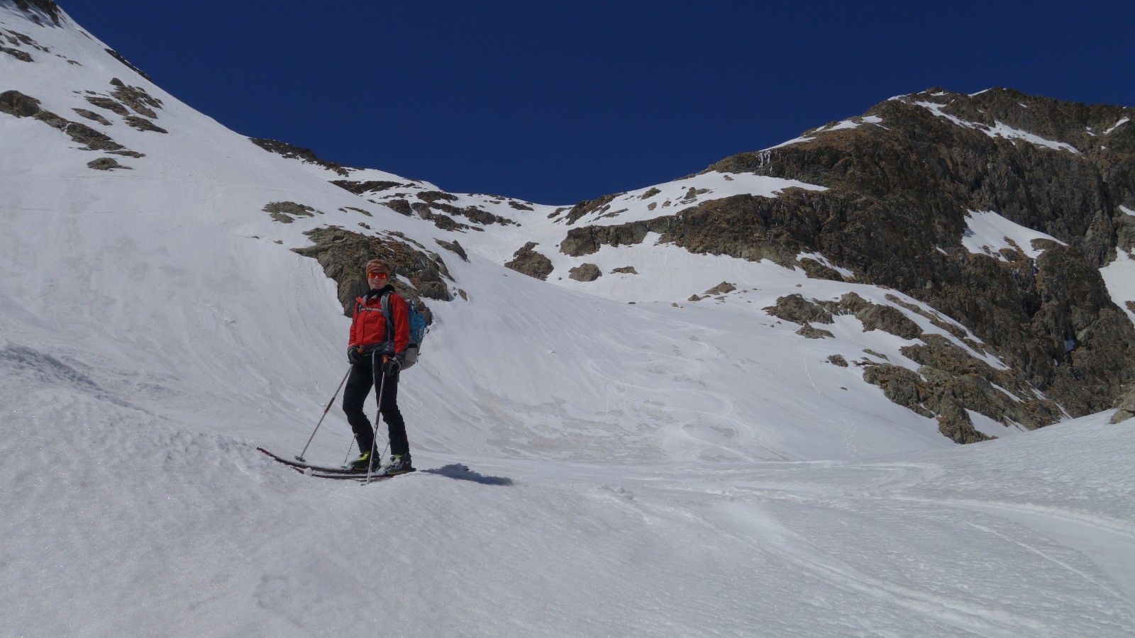 Vue sur la descente réalisée