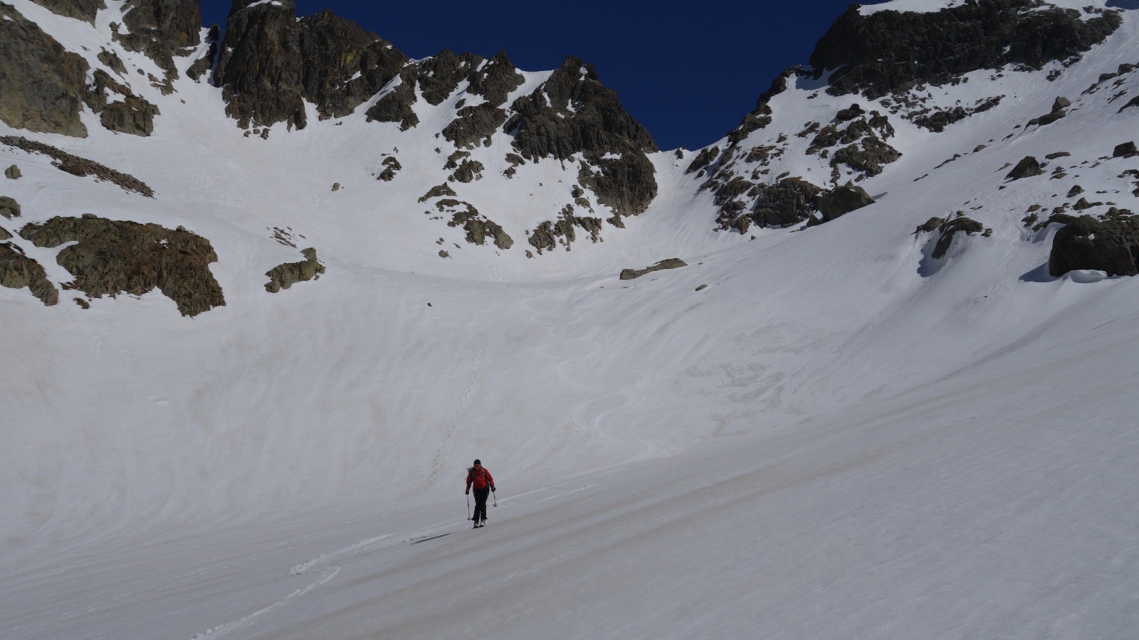 La descente depuis la Baisse du Lac Autier