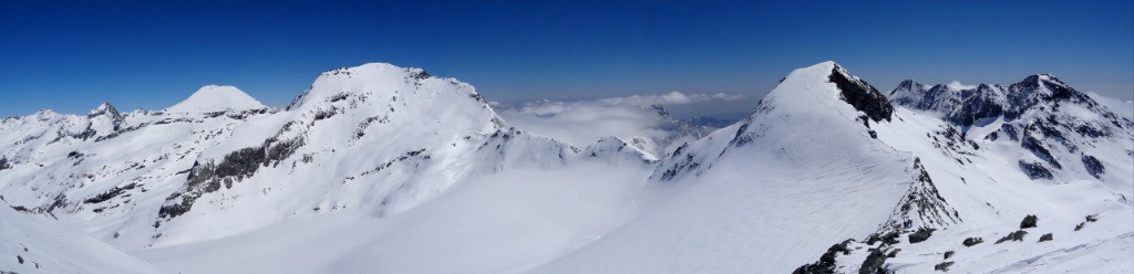 #3 petits skieurs sur l petits skieurs sur l'arête des Lauses