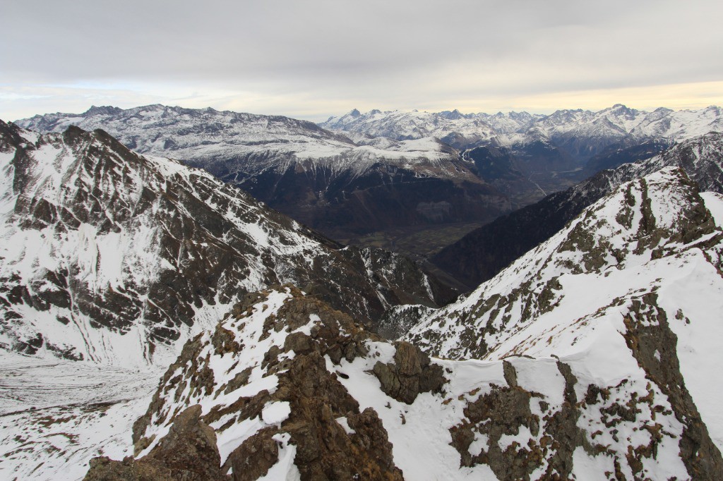 Vue sur l'Alpe d'Huez et la Meije... on voit même Bourg d'Oisans