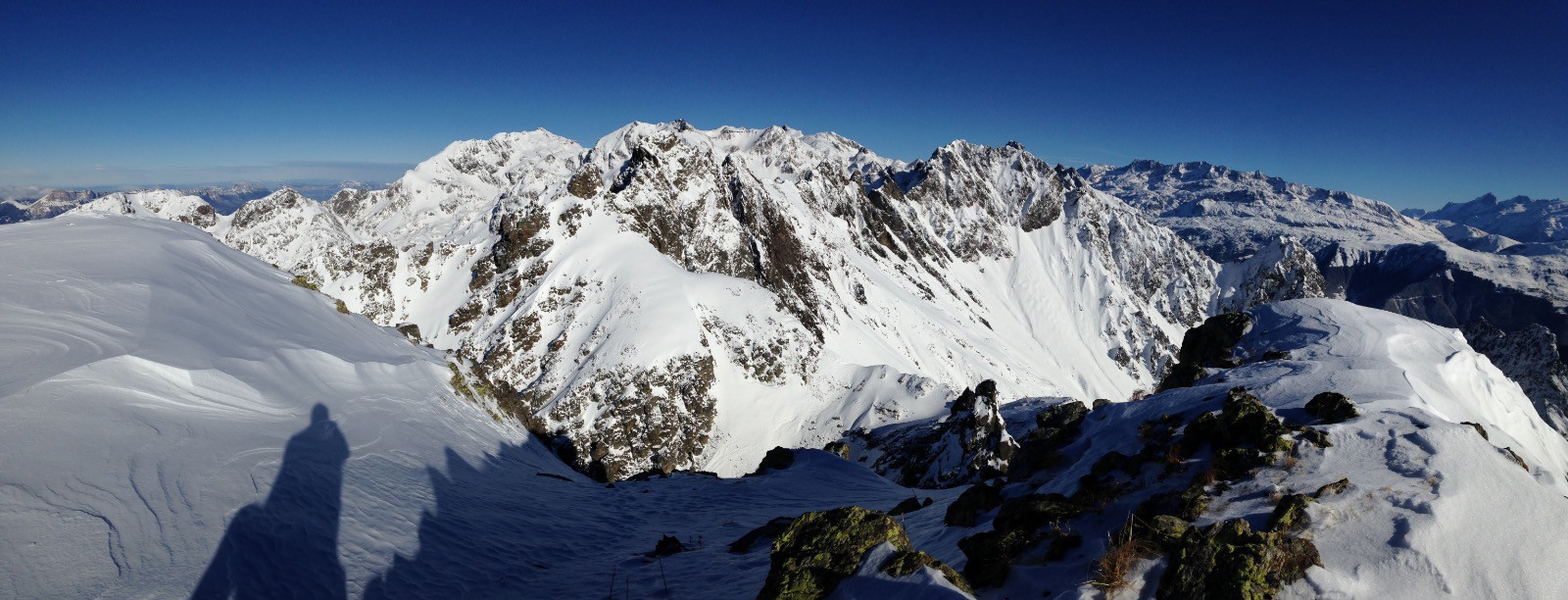 #2 Panoramique vers le Nord depuis le sommet, du Grand Colon à la Meije Panoramique vers le Nord depuis le sommet, du Grand Colon à la Meije