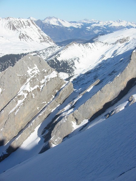 #6 couloir de la salla : Vu depuis le col du paré du Joux couloir de la salla : Vu depuis le col du paré du Joux
