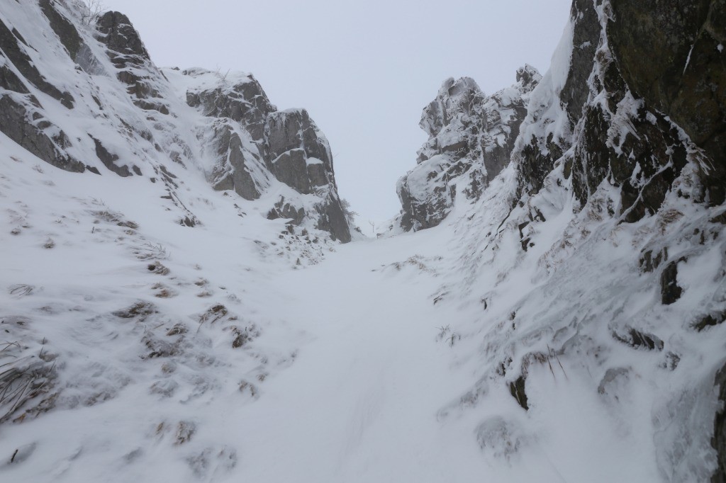 Haut du couloir de la Martinswand, ça se rétrécit!
