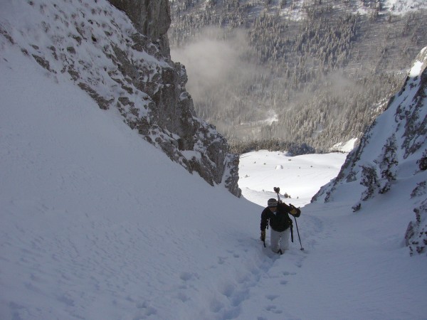 Couloir O de Malissard : Vers la sortie du couloir O. Belle ambiance et merci à Romu pour la trace!!