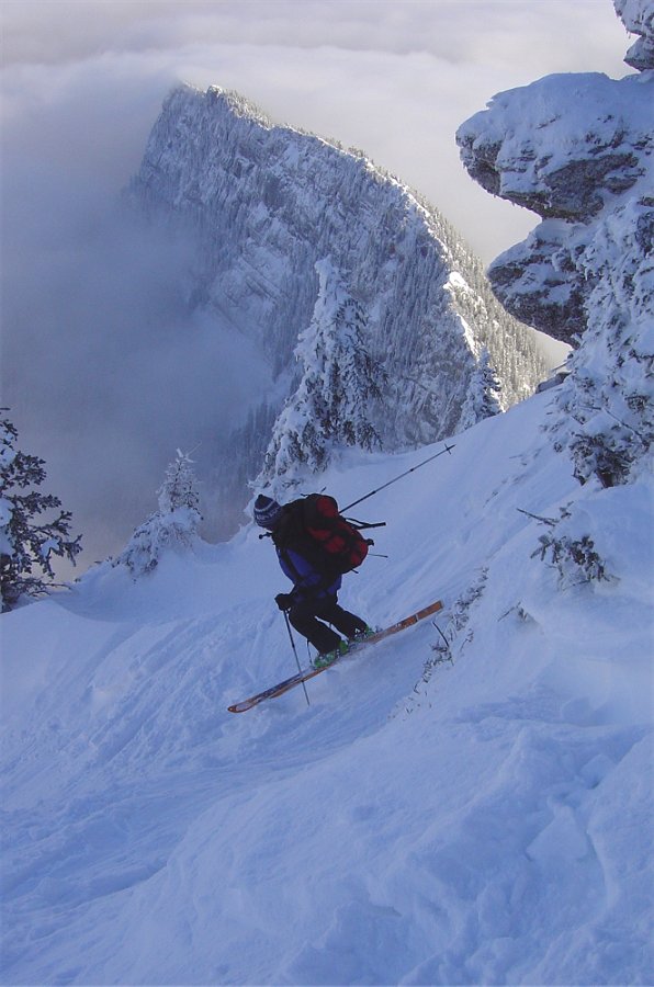 #2 Charmant Som couloir ouest : Photo classique et très beau décor pour le départ sous le sommet du Charmant Som Charmant Som couloir ouest : Photo classique et très beau décor pour le départ sous le sommet du Charmant Som