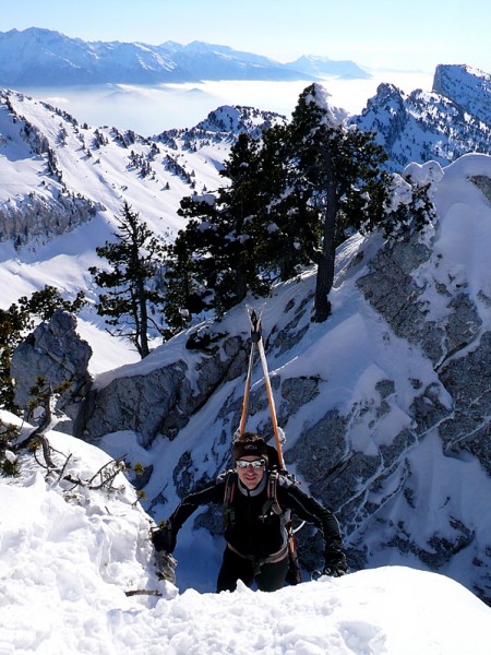 #5 Arrivée aux lances : Jeroen ;o) arrivant sur l Arrivée aux lances : Jeroen ;o) arrivant sur l'arête des Lances