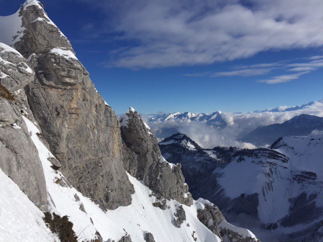 Dans les couloirs du haut de la face