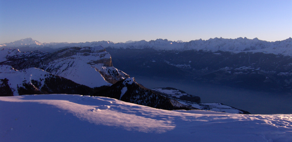 depuis la Croix : Le Mt Blanc semble tout proche