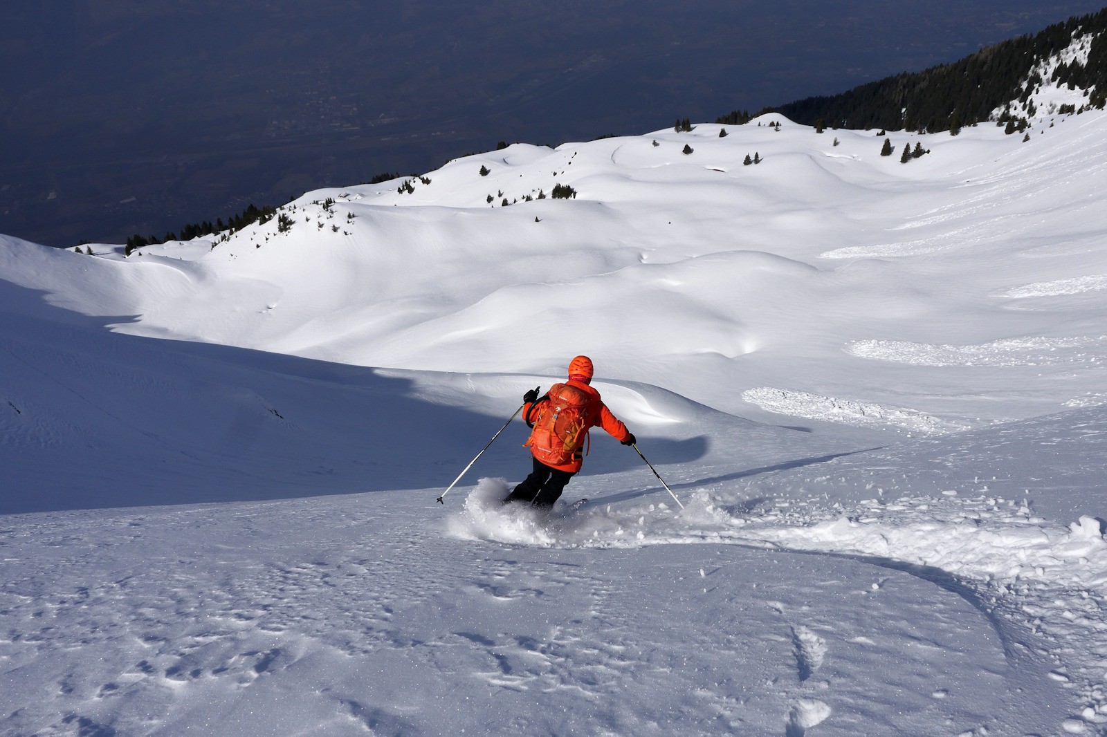 Descente vers le lac de Fontaine Claire.