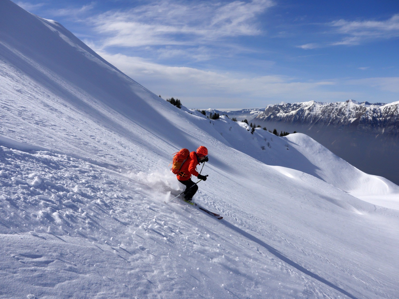 Face au massif des Bauges.