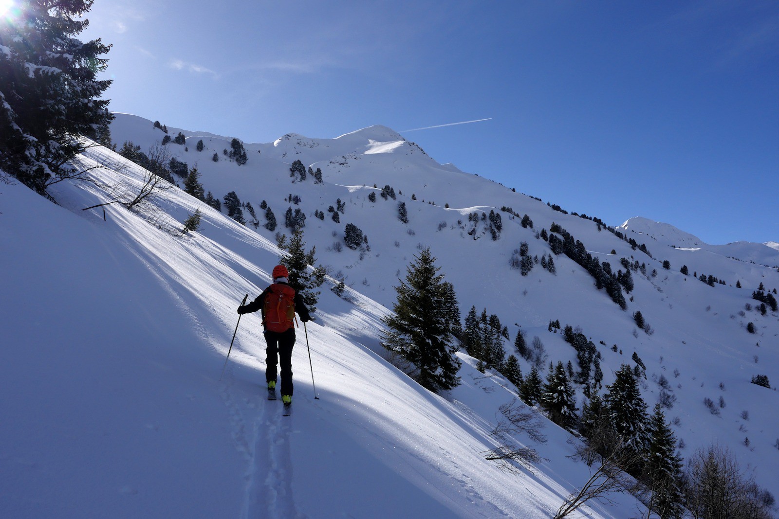 Traversée en direction de  la Croix de la Malanouette.