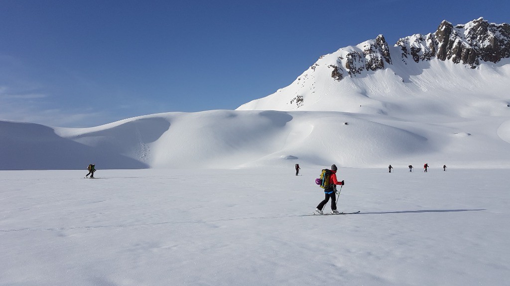 Traversée du lac des Quirlies