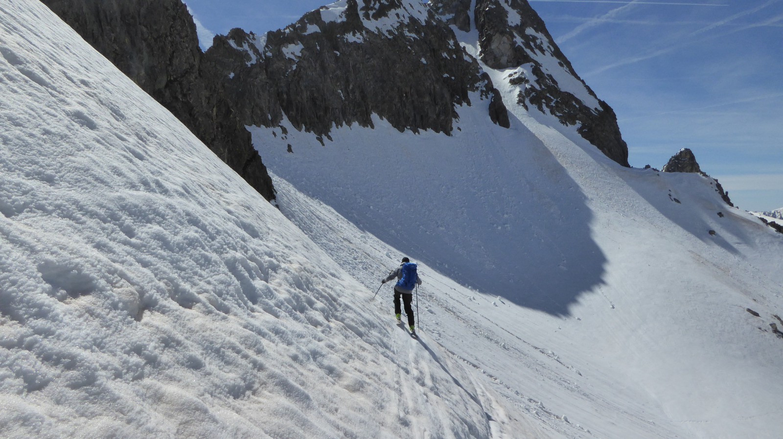 Traversée de Druos sur neige dure