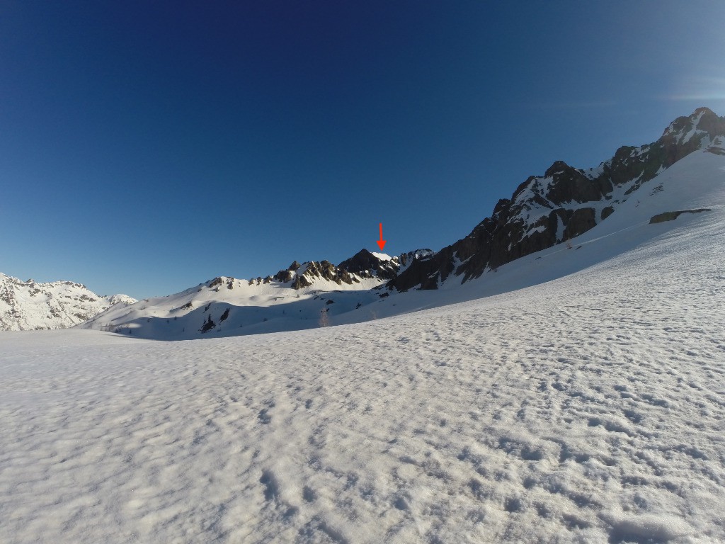 Le sommet depuis le col de la lombarde