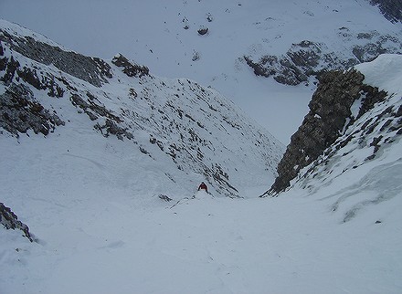 #5 Couloir d Couloir d'accès à la face : La partie la plus raide de la descente