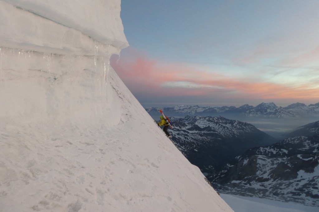 #1 La fameuse traversée de la NE du Bischorn. La fameuse traversée de la NE du Bischorn.