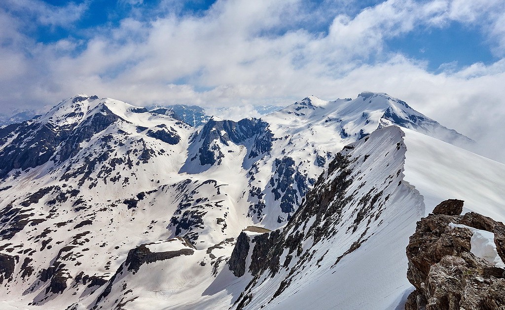 #10 Du sommet de la Pointe d Du sommet de la Pointe d'Ambin, vue sur la suite du parcours: Ferrand, Niblé, Mont d'Ambin...
