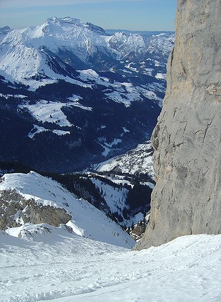 #4 Couloir Chauchefoin : Départ du couloir tracé Couloir Chauchefoin : Départ du couloir tracé