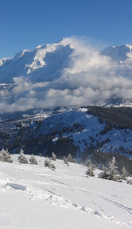 #3 Descente avec vue : Descente face au Mont Blanc. Descente avec vue : Descente face au Mont Blanc.