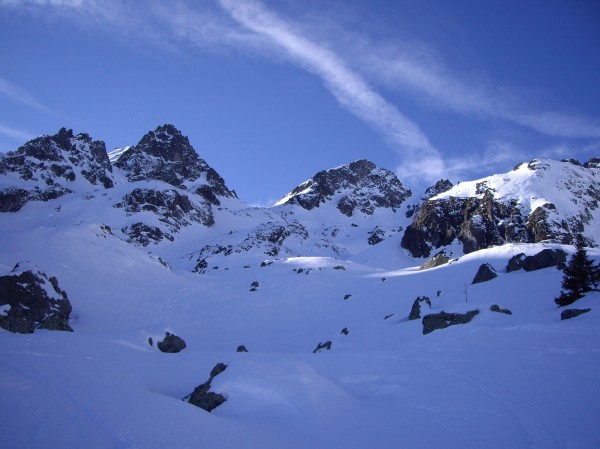#2 Breche + Couloir : Vue sur le brèche et le Ferrouillet Breche + Couloir : Vue sur le brèche et le Ferrouillet