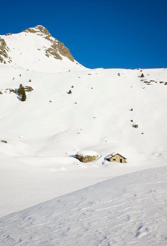 Bel enneigement au-dessus de 1800